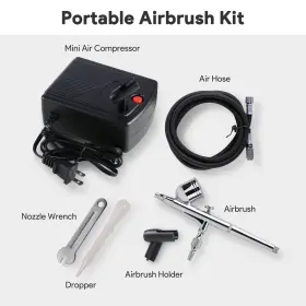Ys-air-31-027 Yessources Dual Action Airbrush Compressor Kit 0.3mm Nozzle For Nail Art Tattoo Cakespray #3