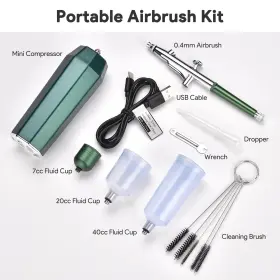 Ys-air-31-029-001 Yessources Auto Airbrush Kit With Compressor Rechargeable Handheld Spray Gun 0.4mm Nozzle #2