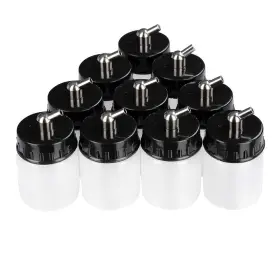 Ys-pcp-31-003 Yessources 10 Pcs Airbrush Pigment Bottles Single Action Jars Lid Siphon Feed Paint Cup 22 #2