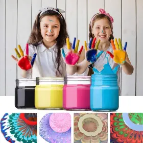 Ytuomzi 682604332406 Plastic Pouring Strainers Flower Acrylic Paint Blue Green Red Pink #3
