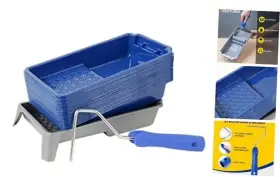 Yuchuanggongjuyouxiangongsi 767159837498 Paint Tray 4 Inch Roller Pack With Liners Small 22