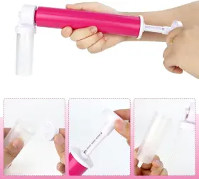 Yuntop 313051553563 1 Kit Manual Airbrush For Cakes With 4 Pcs Tube Pump Coloring Spray #2