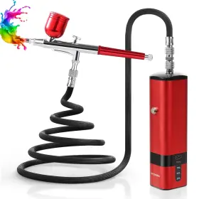 Yygywen 727536966562 Airbrush Kit With Compressor 32psi Handheld Mini Air Brush Gun Set Portable