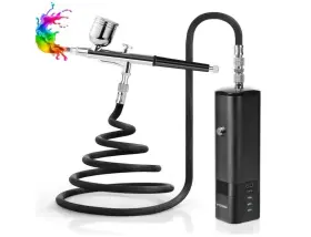 B09mffqq17 Yygywen Portable Airbrush Kit - 32psi Compressor For Painting Makeup And Tattoos