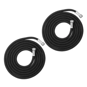 Zaplyte 678202254158 2pcs 6ft Nylon Braided Air Brush Hose 1/8 Inch On Both End And Adapter Black
