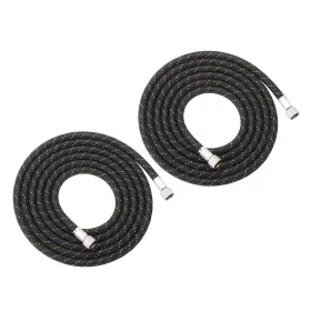 Zaplyte 678202254189 2pcs 6ft Nylon Braided Air Brush Hose 1/8 Inch On Both End And Adapter Black/yellow