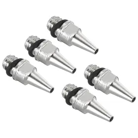 Zaplyte 683867201867 5pcs 0.5mm Air Brush Nozzle Only Replacement Part Brass Aluminum