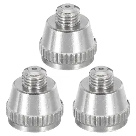 Zaplyte 766549006933 3pcs 0.3mm Air Brush Nozzle Caps Only Brass Holder Replacement