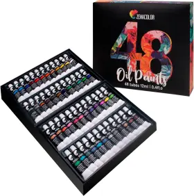 Zc-op-48 Zenacolor Oil Paint Set 48 X 12ml 0.4oz 0.41 Fl Oz Pack Of Multicolor