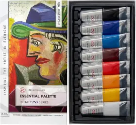 O0845-e Zenart Supplies Professional Oil Paint Set - 8 X 12.17 Fl Oz Pack Of 1 Essential Palette