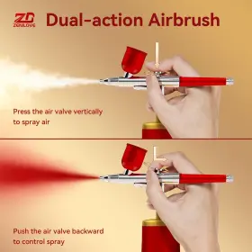 Zenilove 762715091338 Cordless Airbrush Kit With Compressor 5200mah Large Battery Capacity Portable #3