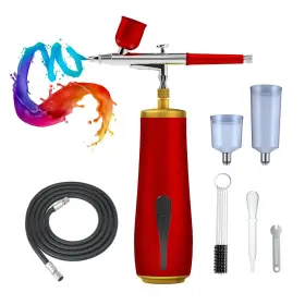 Zenilove 762715091338 Cordless Airbrush Kit With Compressor 5200mah Large Battery Capacity Portable