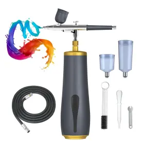 Zenilove 762715091345 Cordless Airbrush Kit With Compressor 5200mah Large Battery Capacity Portable