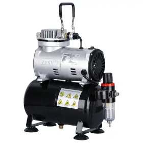 Zeny019000 Zeny Professional Airbrush Compressor With Tank Multipurpose Airbrushing Pai #2