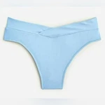 J. Crew Pale Blue Cross-front Cheeky Bikini Bottom Womens Sz Xs Nwt BF171. Fixed Price $17.00.