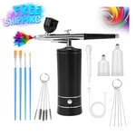 Wireless Airbrush Kit W/ Compressor Black Free Ship. Fixed Price $34.95.