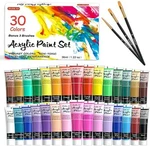 Acrylic Paint Set 30 Colors Tubes 36ML With Brushes Artist. Fixed Price $27.50.