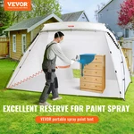 Portable Paint Booth Tent, 10X7X6FT Spray Shelter W/ Floor & Mesh Screen For Diy. Fixed Price $60.99.