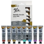 Mont Marte Metallic Acrylic Paint Set, 8X18ML Tubes, Lightfast Smooth Opaque. Fixed Price $19.99.