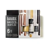 Liquitex Basics Acrylic Paint Set Metallic Iridescent Student Quality 6 Tubes. Fixed Price $27.11.