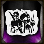 Spiked Skulls 3 - Airbrush Stencil Template Airsick. Fixed Price $14.99.