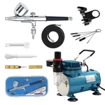 Psipro 1/5HP Kit With Compressor Gravity Dual-action Airbrush,.... Fixed Price $139.44.