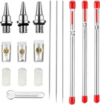 Hubest 10 Pieces Replacement Parts Kit With 0.2/0.3/0.5 Mm Airbrush Nozzle,airbr. Fixed Price $12.97.