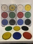 Giant Tempera Cakes In Tray, Assorted Opaque Colors, Set Of 6 - (3 Trays) Wow!. Fixed Price $20.00.