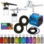 Pro Cake Decorating System 3 Airbrush Kit 12 Food Coloring Set Compressor. Fixed Price $169.99.
