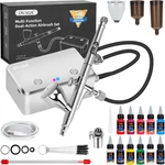 Ovaga 32PSI Airbrush Kit With Compressor, Rechargeable Multi-function Dual-actio. Fixed Price $95.85.