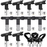 12-PIECE Airless Paint Sprayer Tips Set 10 + Nozzle Guards (7/8".... Fixed Price $71.51.