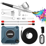 Airbrush Kit Compressor Dual Action 0.5MM Nozzle 7CC Cup Blue AK2-2 10.5L Min. Fixed Price $74.99.