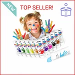 Abeier Washable Finger Paint For Toddlers, Safe Non-toxic, 12 2OZ Vibrant Colo. Fixed Price $32.22.
