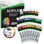 Professional 24 Color Acrylic Set, 12ML Tubes, Artist Student Painting. Fixed Price $14.99.