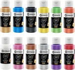 Acrylic Set, 12 Metallic Colors Bottles (59ML / 2OZ) Art Craft For. Fixed Price $22.94.