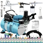 3 Master Airbrush Compressor Kit, 16 Color Face Body Art Tattoo Paint Set. Fixed Price $169.99.