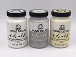 New Folkart Home Decor Chalk Paint 8OZ White 34150/GREY 34167/SHEEPSKIN 34151. Fixed Price $32.95.