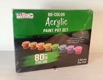 Us Art Supply - 80 Color Acrylic Paint Set, 3.68 Ml Per Pot, New, Sealed. Fixed Price $18.99.
