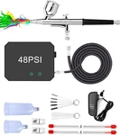 Professional Airbrush Kit With Adjustable Pressure - Ideal For Cake & Nail Art. Fixed Price $73.00.