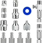 14PCS Airbrush Adapter Kit With Quick Release Coupler, Universal 1/8" & 1/4" Bsp. Fixed Price $18.99.