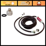 10' Braided Hose With Moisture Trap & 1/8" Bsp Adapter For Airbrush Use. Fixed Price $76.99.