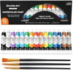 Watercolor Paint Set 15 Colors Tubes 12ML Each With 3 Bru.... Fixed Price $20.75.