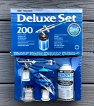Badger Single Action Airbrush Deluxe Set W/ Hose, Bottles & Can # 200-3 F/s. Fixed Price $93.54.
