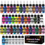 Homy Arty Airbrush Paint - 43 Colors With 5 Thinner, Ready To Spray .... Fixed Price $54.24.