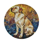 Mosaic Golden Labrador Spare Tire Cover With Backup Camera Hole Option. Fixed Price $69.99.