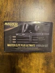 Master Elite Plus Ultimate Airbrush Set, Model 120, Dual-action, 3 Tip Kit, Case. Fixed Price $116.00.