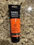 Liquitex Basics Acrylic Paint 4-OZ Tube Fluorescent Orange 1046982. Fixed Price $12.99.