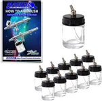 TB-002 Pack Of 10 3/4 Oz Glass Jars For Iwata, Paasche & Badger Airbrushes. Fixed Price $28.99.
