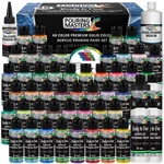 48-COLOR Ready To Acrylic Pouring Paint Set Silicone Oil & Gloss Medium. Fixed Price $99.99.