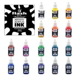 Acrylic Ink Set Of 16 Colors Bottle 20 Ml With Rich Pigments Vibrant Paints. Fixed Price $34.99.